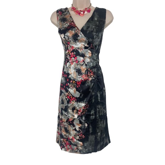 Donna Ricco Dresses & Skirts - Size 12 DONNA RICCO FLORAL PRINT SILK SHEATH DRESS Summer Wedding Classy Church